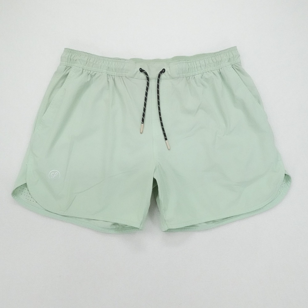 Legends Athletic Shorts Mens XL Mint Green 5in Zipper Pocket Running Gym